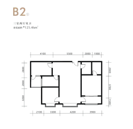 华地源泉3室2厅1厨2卫建面125.46㎡