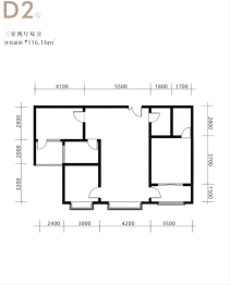 华地源泉3室2厅1厨2卫建面116.16㎡