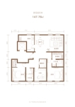 洋房147平米户型