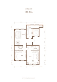 博岸名邸2室2厅1厨2卫建面133.55㎡