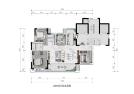 金辉凤栖云璟4室2厅1厨2卫建面133.00㎡