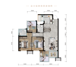 鸿通·大学府3室2厅2卫建面89.00㎡