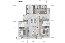 爱情城3室2厅1厨2卫建面130.00㎡