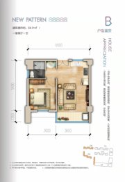 棋子湾山海泉1室2厅1卫建面59.31㎡