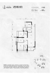 中山108君悦府2室2厅1厨2卫建面89.00㎡