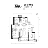 金地悦城大境100平米户型