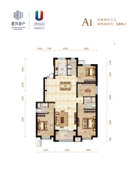 京西国际中心4室3厅1厨3卫建面180.00㎡