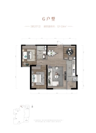 宝能GFC3室2厅1厨2卫建面121.00㎡