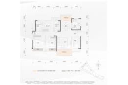 保利阅江台4室2厅1厨2卫建面131.00㎡