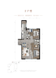 宝能GFC3室2厅1厨2卫建面154.00㎡