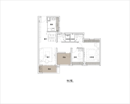 越秀·星寰TOD3室2厅1厨2卫建面95.00㎡