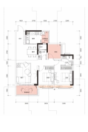 翔顺花园2室2厅1厨2卫建面105.00㎡