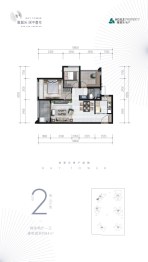 雅居乐湾际壹号2室2厅1厨1卫建面84.00㎡