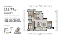 建面126.77平户型