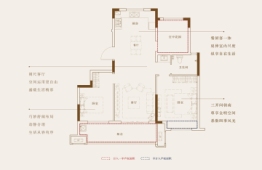 聚诚凤悦府2室2厅1厨1卫建面102.00㎡