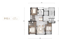 绿城·西安和庐A户型129㎡