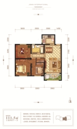 金岸国际3室2厅1厨1卫建面111.00㎡