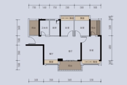 云水佳苑3室2厅1厨1卫建面89.00㎡