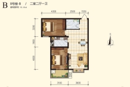 滏阳锦苑2室2厅1厨1卫建面92.40㎡