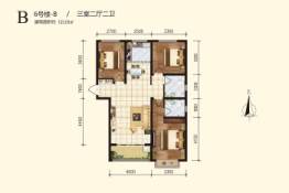 滏阳锦苑3室2厅1厨2卫建面125.03㎡