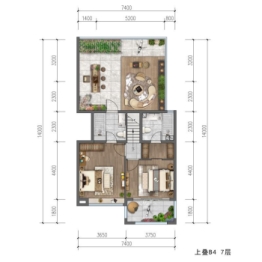 大发恒欣·熙悦4室2厅1厨3卫建面111.27㎡