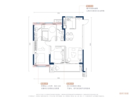 经发金地四季都会3室2厅1厨2卫建面109.00㎡