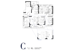 云筑4室2厅1厨2卫建面143.00㎡