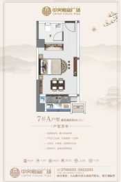 中央财富广场1室1厅1厨1卫建面48.11㎡