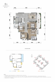 邦泰·天誉4室2厅1厨2卫建面142.00㎡