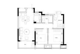 聚仁公园里3室2厅1厨1卫建面87.00㎡