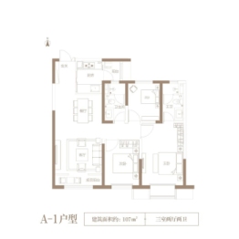 电建地产·郑州泷悦华庭3室2厅1厨2卫建面107.00㎡