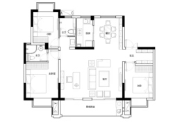 聚仁公园里3室2厅1厨2卫建面115.80㎡