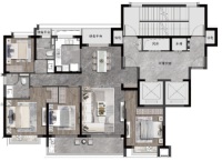 C户型建面152㎡