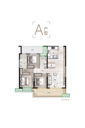 融创建发丨观澜云著3室2厅1厨2卫建面123.00㎡