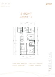 绿城·汀岚3室2厅1厨1卫建面92.00㎡