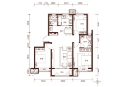 荣望府3室2厅1厨2卫建面116.00㎡