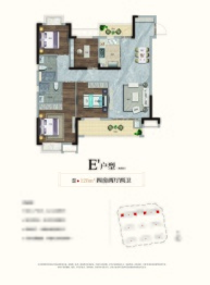 东投.学仕府4室2厅1厨2卫建面128.00㎡