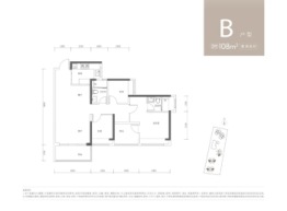 电建洺悦鹏著3室2厅1厨2卫建面108.00㎡