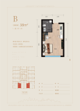 天惠国际公寓公寓38㎡标准层