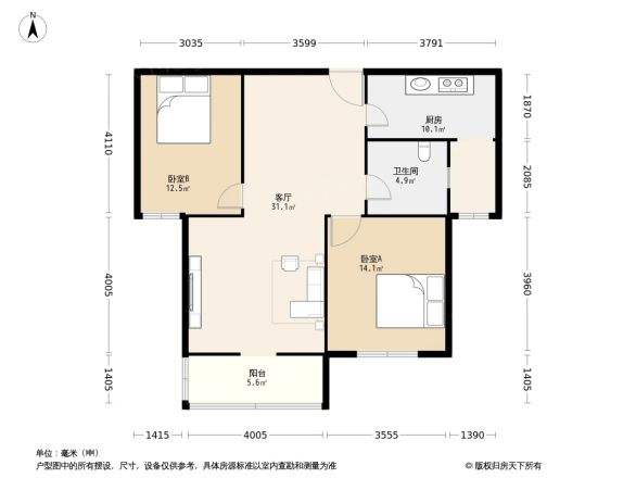 国华印象户型图