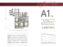 三里风荷A1户型建面109㎡