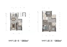 东景庭院9#202㎡户型上叠(中户)