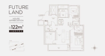 中海华樾户型图-122㎡