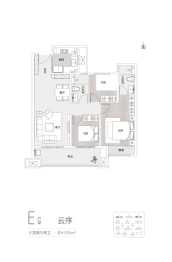 正弘璟云筑3室2厅1厨2卫建面105.00㎡