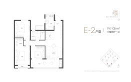 中车四方云汇3室2厅1厨1卫建面105.00㎡