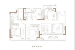 泊印澜庭2室2厅1厨2卫建面105.00㎡