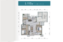 万科·城望云起·四季115平3室2厅2卫