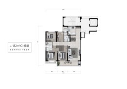 轨交绿城·滨河沁月4室2厅1厨2卫建面132.00㎡