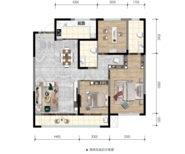 龙辰九悦湾三期3室2厅1厨2卫建面123.00㎡