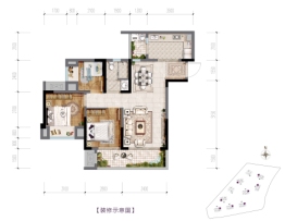 中国摩3室2厅1厨1卫建面86.00㎡